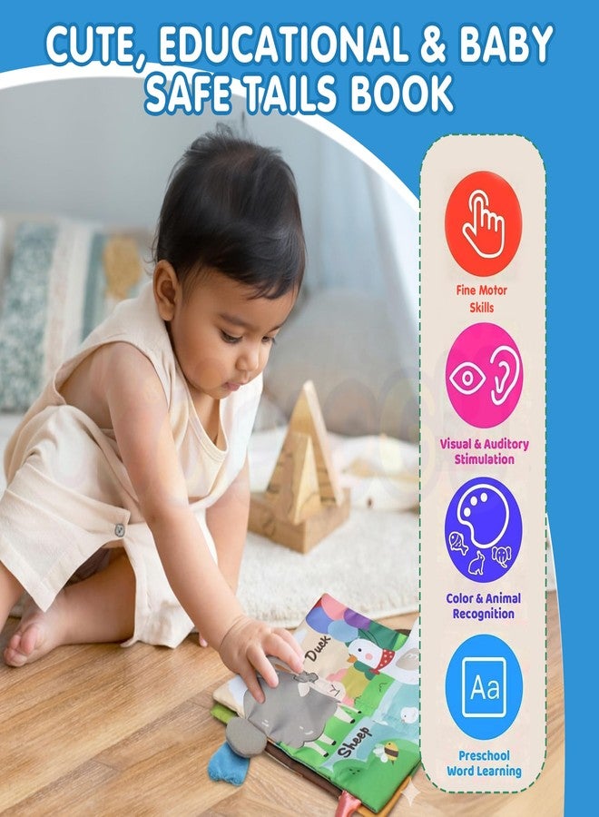 Kidology كتاب "حكايات كيدولوجي التعليمية"، مجموعة كتب قماشية للأطفال، كتب مقاومة للتمزق مع صوت حفيف، لعبة تعليمية مبكرة للأطفال من عمر 0-3 سنوات، للأولاد والبنات، مثالية لحفلات استقبال المولود - حكايات الحديقة - Image 4